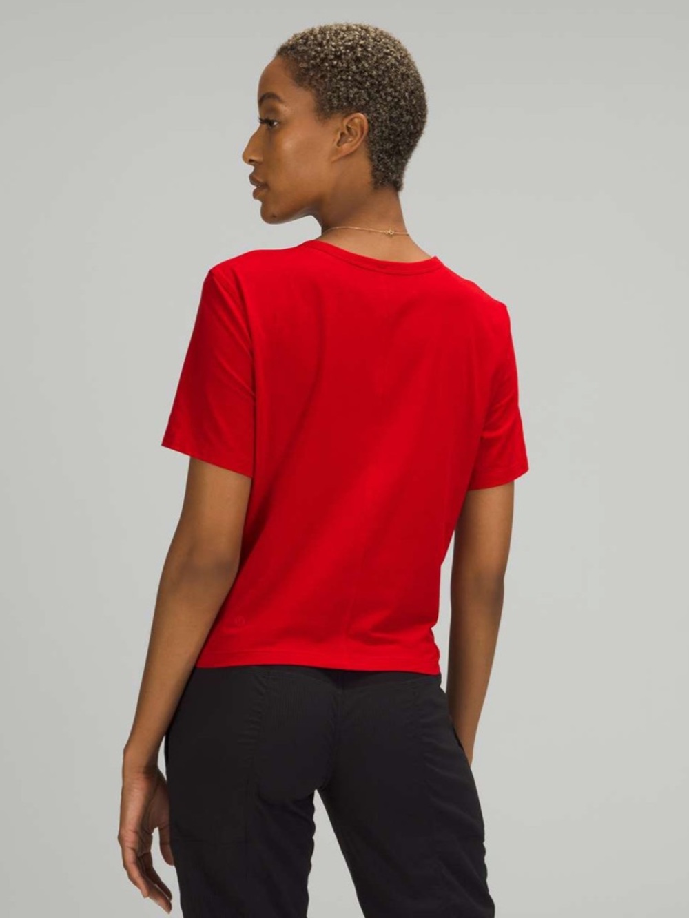 Lululemon Crescent Tee - Dark Red Size 6 Small Pima Cotton - Picture 2 of 7